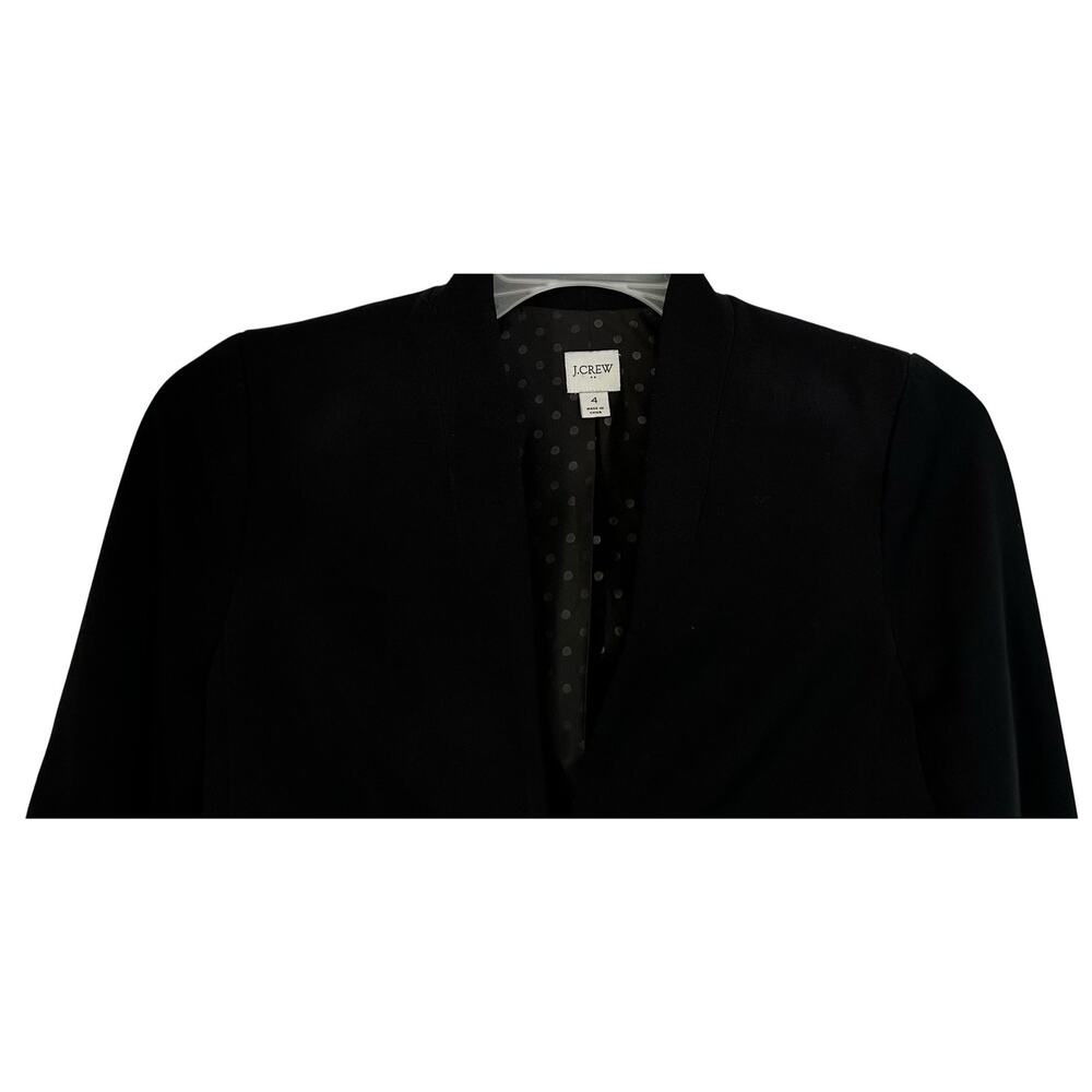 J. Crew Broadway Blazer Jacket Black AB452 Size 4 - Picture 5 of 11
